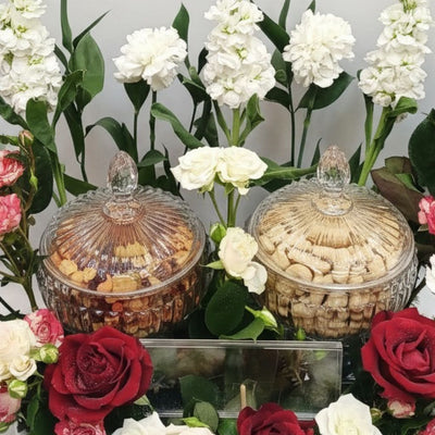 Regal Bloom & Gourmet Nut Basket