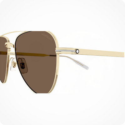 Mont Blanc Gold Sunglasses-MB0235S 003 57
