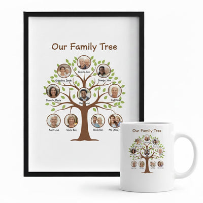 Personalized  photo frame with mug