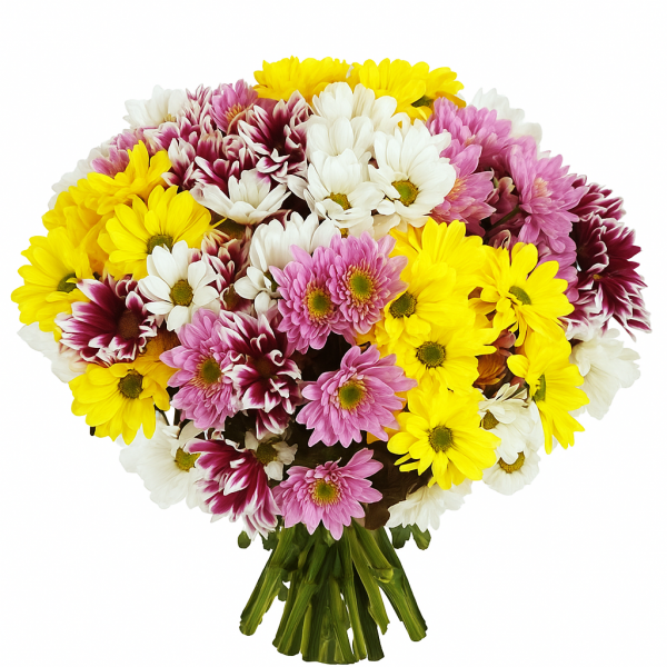  Joyful Garden – Mixed Daisy & Chrysanthemum Bouquet