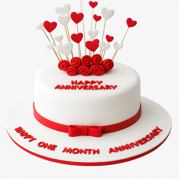  Anniversary Couple Heart Cake