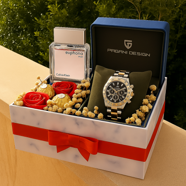 Regal Duo – Calvin Klein Euphoria & Pagani Design Watch Gift Box