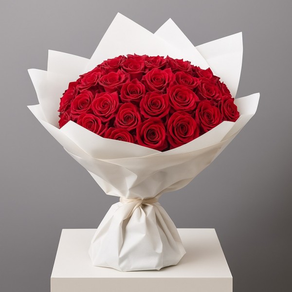 Crimson Embrace – 30 Red Roses Bouquet