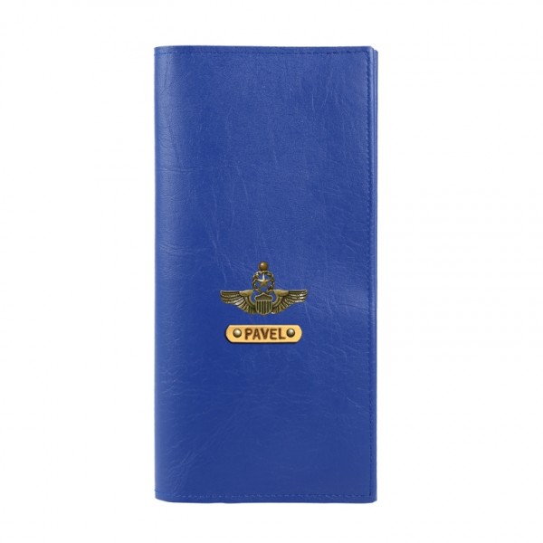 Personalized Travel Wallet - Navy Blue