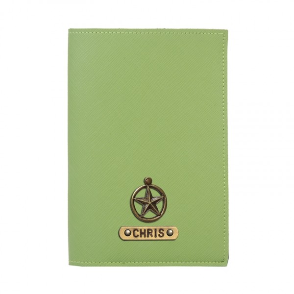 Personalized Passport Cover - Parrot Green