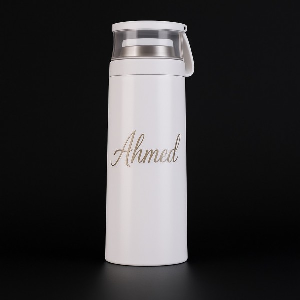Personalized White Thermal Bottle