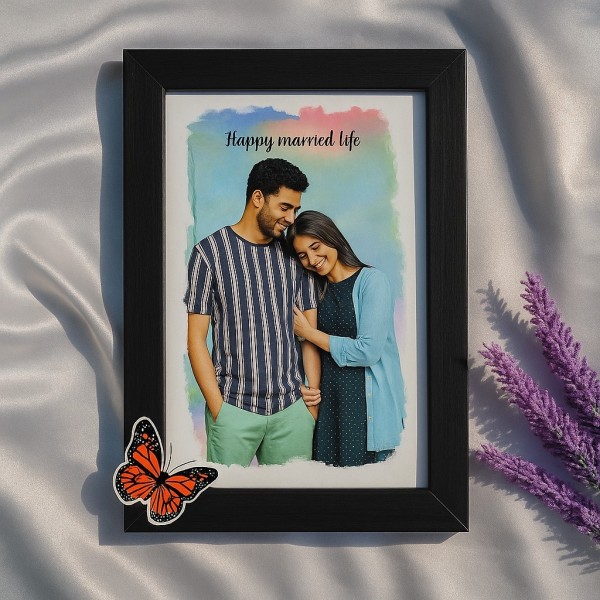Personalized Happy Married Life Frame