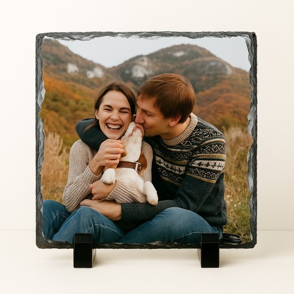 Personalized Square Stone Photo Frame