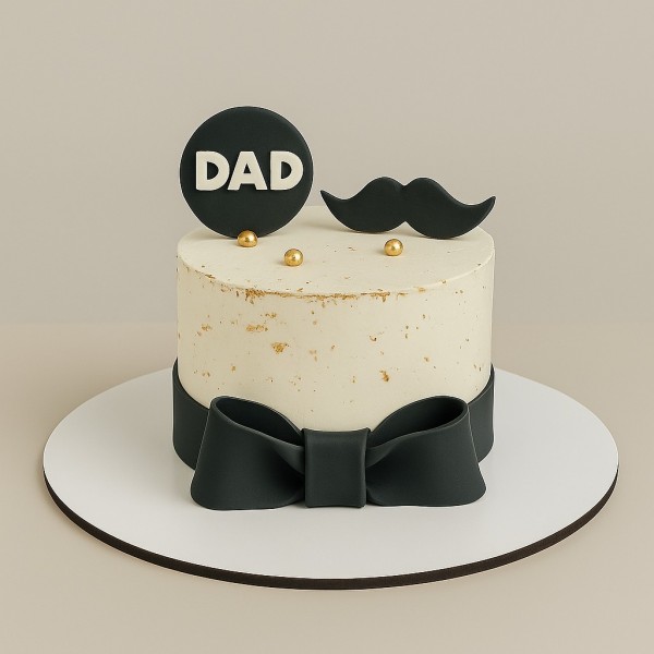 Classic Vanilla Gold-Dusted Dad Cake
