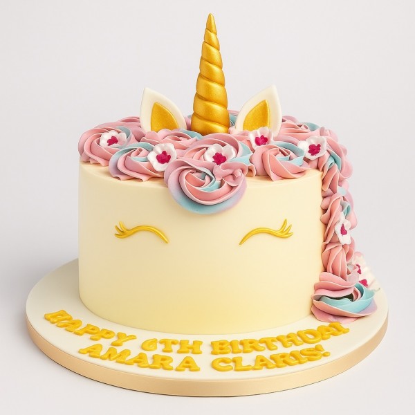 Butter Cream Unicorn Frosting Cake