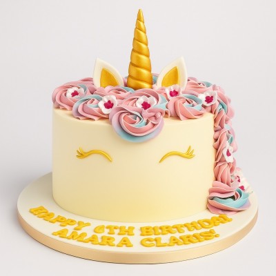 Butter Cream Unicorn Frosting Cake
