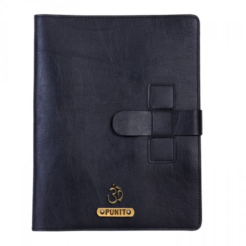 Personalized Work Folio - Carbon Black