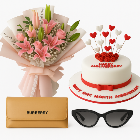 Elegant Anniversary Gift Hamper – Pink Lily Edition