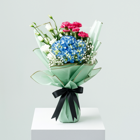 Ocean Bloom – Mixed Flower Harmony Bouquet