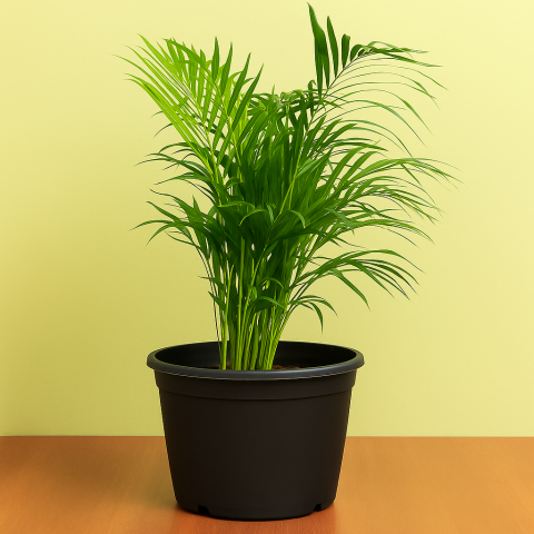 Medium Areca Palm Plant in Black Pot