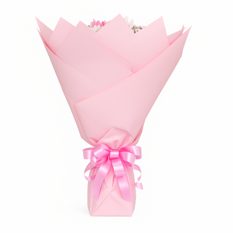 Pastel Poise – Pink & White Mixed Bloom Bouquet