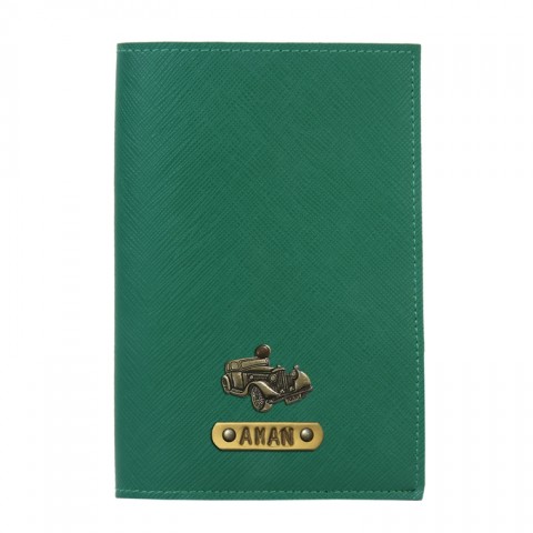 Personalized Passport Cover - Dark Green