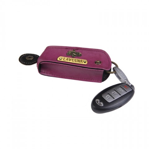Personalized Car Keychain - Dark Purple