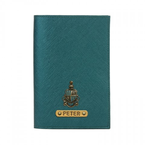 Personalized Passport Cover - Electric Green