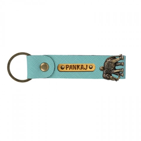 Personalized Leather Keychain - Jade