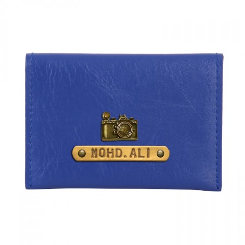 Personalized Business Card Holder - Navy Blue