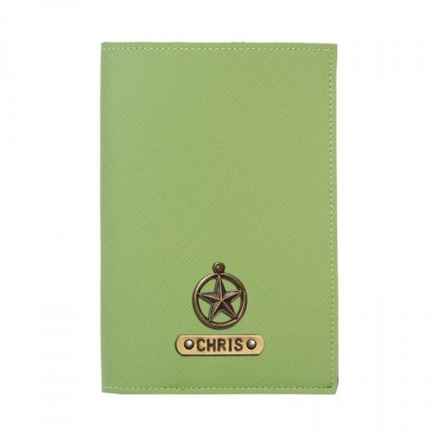 Personalized Passport Cover - Parrot Green