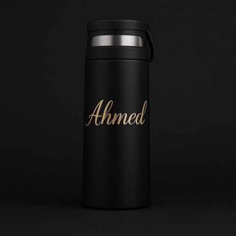Personalized Matte Black Thermal Bottle