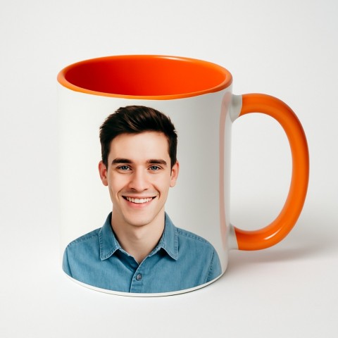 Personalized Photo Mug – Custom Color Handle