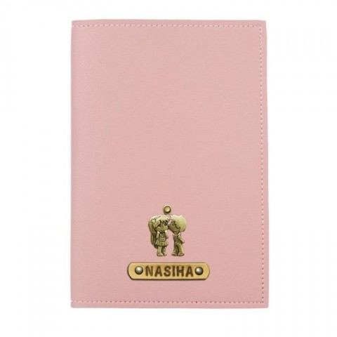 Personalized Passport Cover - Salmon Pink