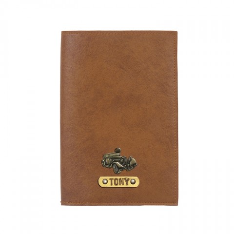 Personalized Passport Cover - Tan Brown