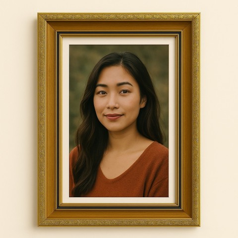 Personalized Elegant Gold Portrait Frame