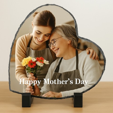 Personalized Heart-Shaped Mother’s Day Stone Frame