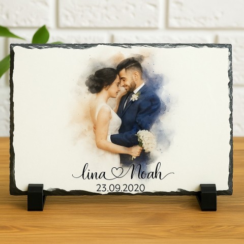 Personalized Stone Photo Frame